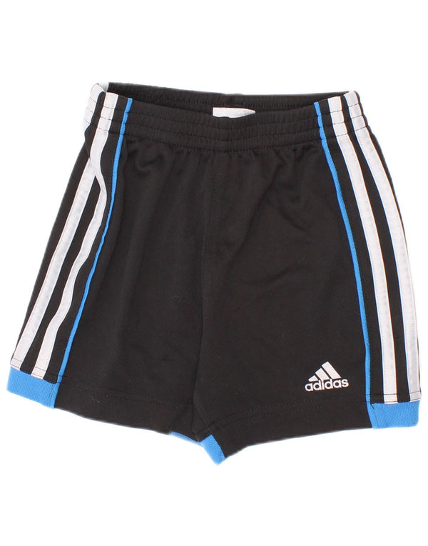 Pantaloncini sportivi Adidas da ragazzo 2-3 anni in poliestere color block nero