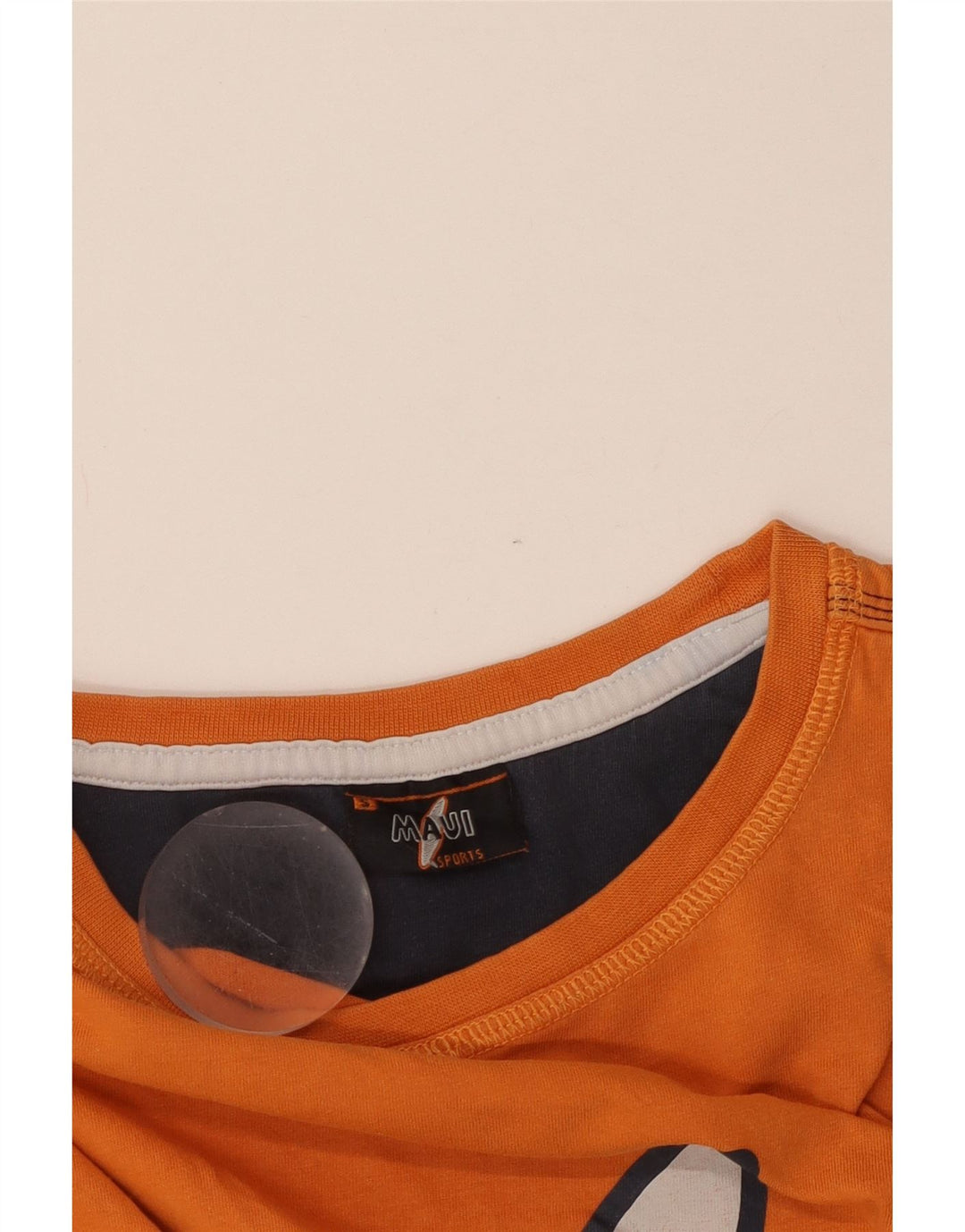 T-shirt grafica da donna Maui and Sons Top UK 10 piccola in cotone arancione