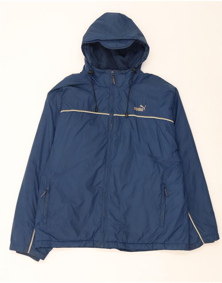 Giacca a vento con cappuccio da uomo Puma UK 40 Large Blu Navy
