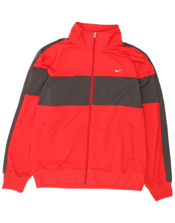 Giacca da tuta da uomo Nike UK 42/44 Large Rosso Colorblock