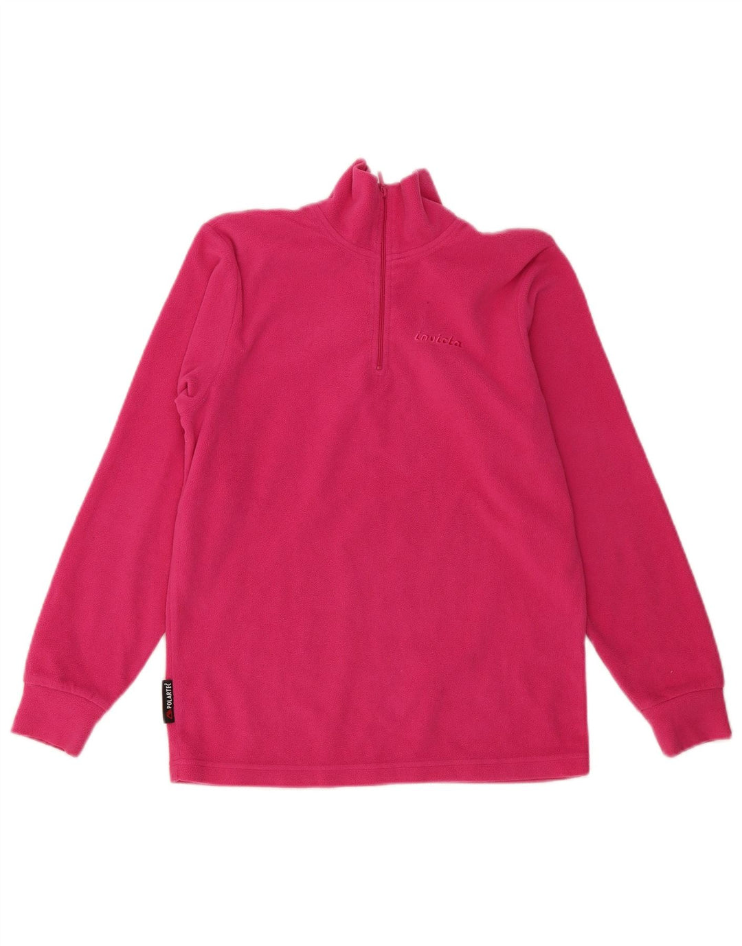 Maglione in pile da donna con collo e zip Invicta UK 12 poliestere rosa medio