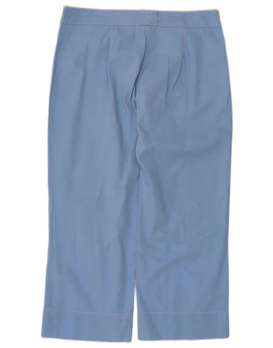 Pantaloni corti dritti da donna Benetton W30 L23 in cotone blu