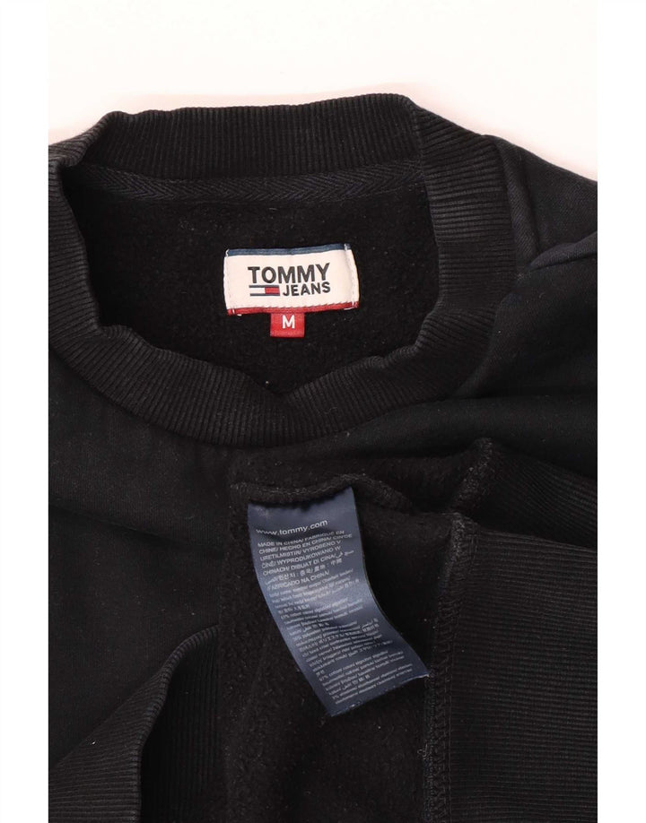 Tommy Hilfiger Donna Regular Fit Felpa Maglione Cotone Nero Medio