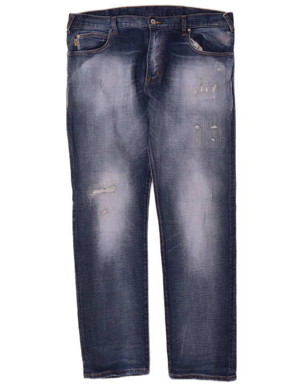 Jeans dritti da uomo Emporio Armani W38 L31 cotone blu