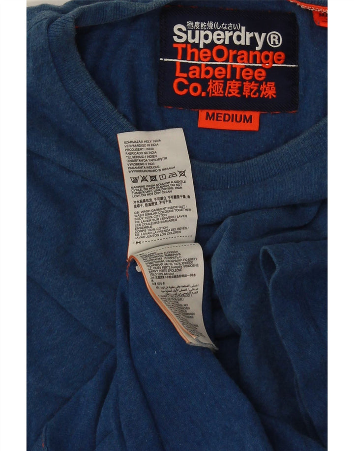 T-shirt da uomo Superdry Top in cotone blu navy medio