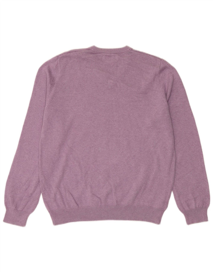 Maglione da uomo con scollo a V Marks & Spencer grande cotone viola