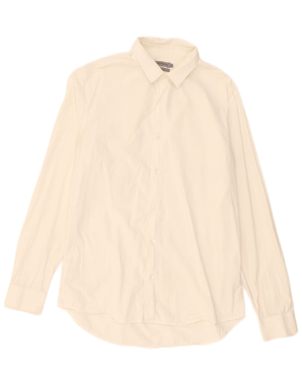 Camicia slim fit da uomo Calvin Klein Jeans Large in cotone bianco