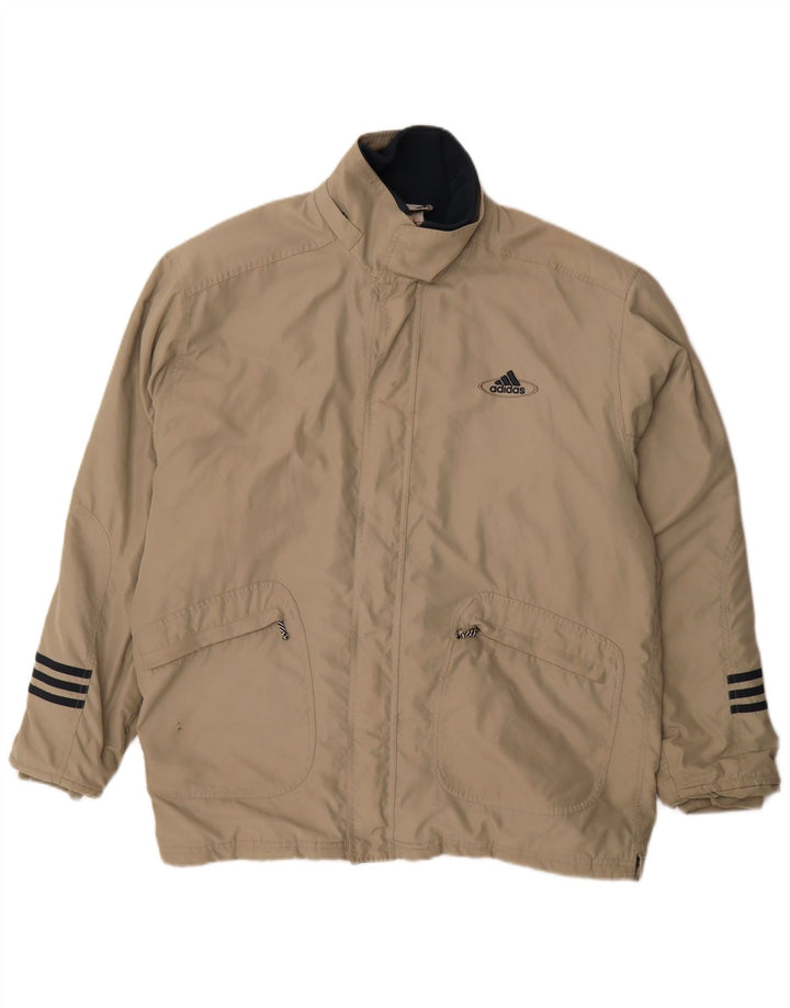 Giacca a vento da uomo Adidas UK 42/44 Large Beige Colourblock Poliestere