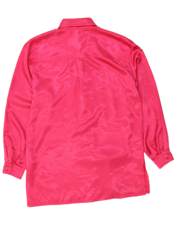 BETTY BARCLAY Womens Longline Shirt Blouse UK 12 Medium Pink Polyester