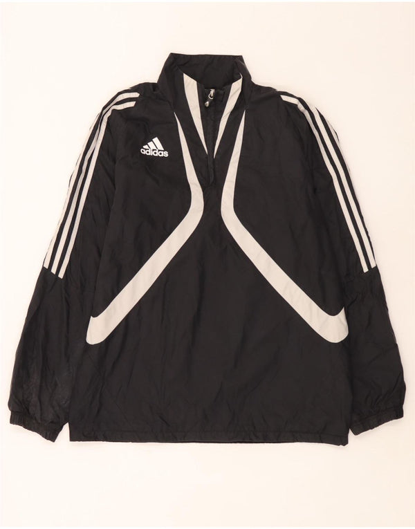 Top da tuta pullover da uomo Adidas UK 40/42 Medium Nero Colourblock