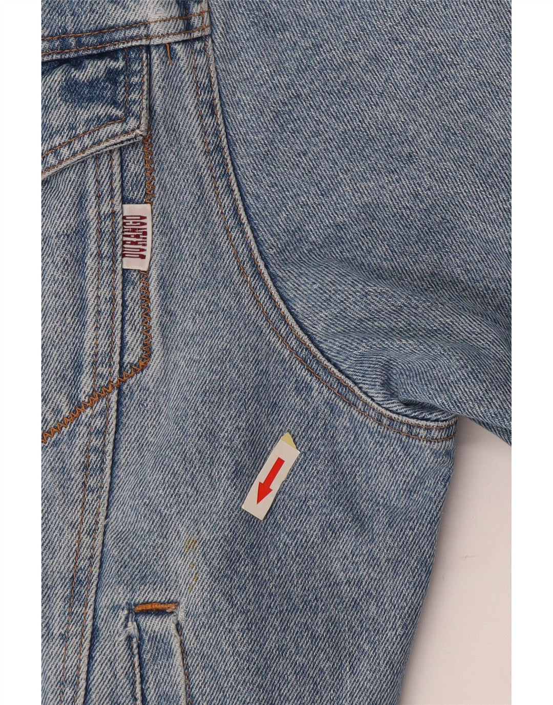 Giacca di jeans con cappuccio da uomo DURANGO UK 40 Large Blu Colourblock Cotton