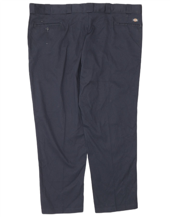 Pantaloni chino dritti da uomo Dickies W50 L32 poliestere blu navy