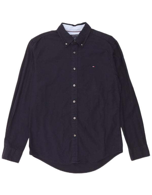 Camicia da uomo Tommy Hilfiger cotone medio blu navy