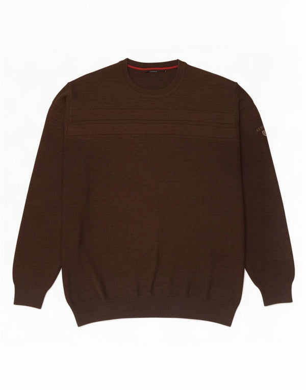 Maglione maglione girocollo da uomo Navigare grande marrone