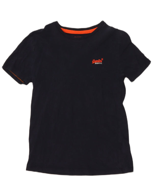T-shirt da uomo Superdry Top Small in cotone blu navy