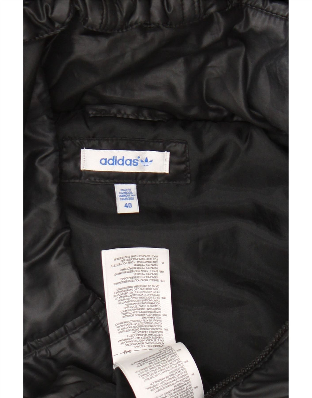 Gilet imbottito con cappuccio da donna ADIDAS IT 40 Small nero poliestere