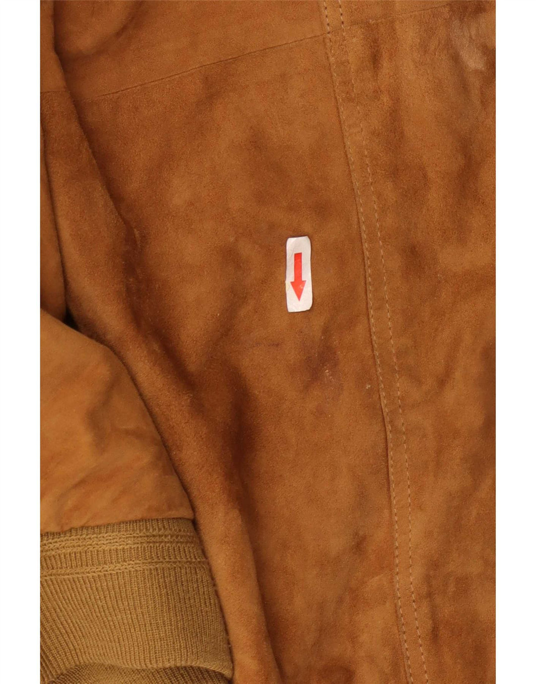 Giubbotto bomber vintage in pelle scamosciata da uomo IT 62 6XL in pelle marrone