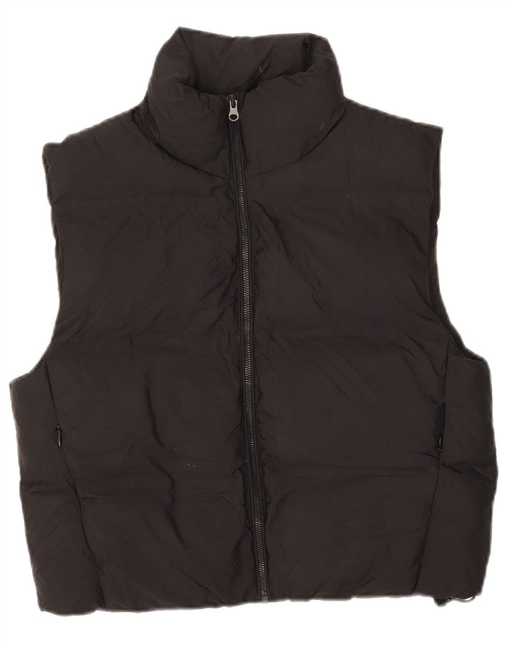 Gilet imbottito oversize corto da donna ZARA UK 6 XS poliestere nero