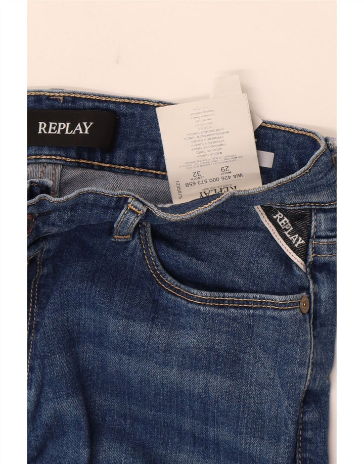 Jeans svasati da donna Replay W29 L32 cotone blu