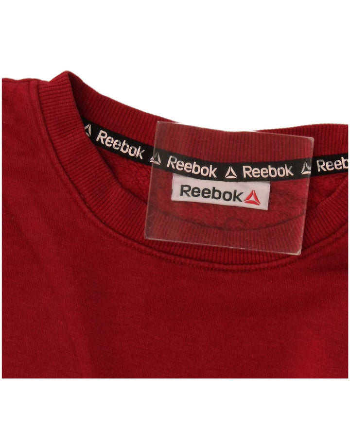 Felpa grafica da uomo Reebok maglione grande bordeaux