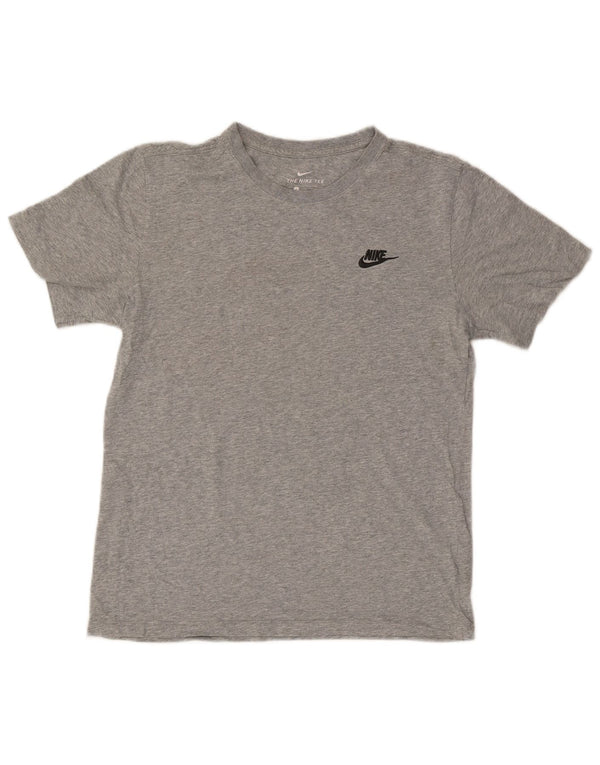 T-shirt Nike da uomo Top Small in cotone chiazzato grigio