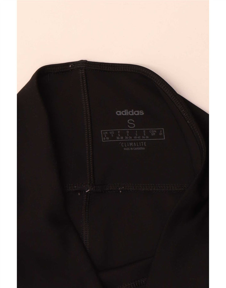 Leggings Adidas Climalite da donna UK 8/10 Piccolo poliestere nero
