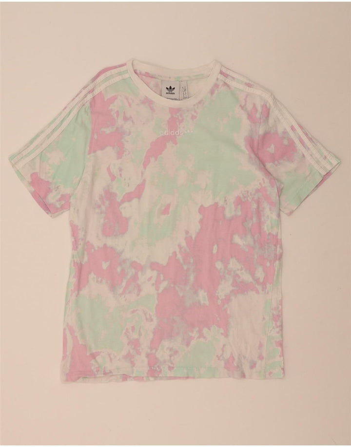 T-shirt da uomo Adidas Top media in cotone tie dye multicolore