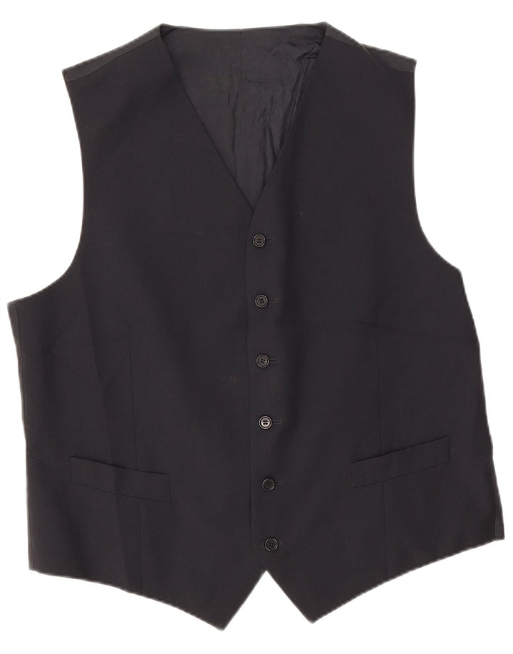 Gilet Uomo Angelico IT 54 2XL Nero Lana Vergine