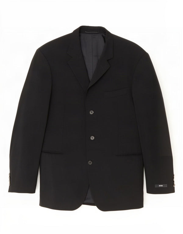 Hugo Boss Giacca blazer a 3 bottoni da uomo EU 52 XL Nera