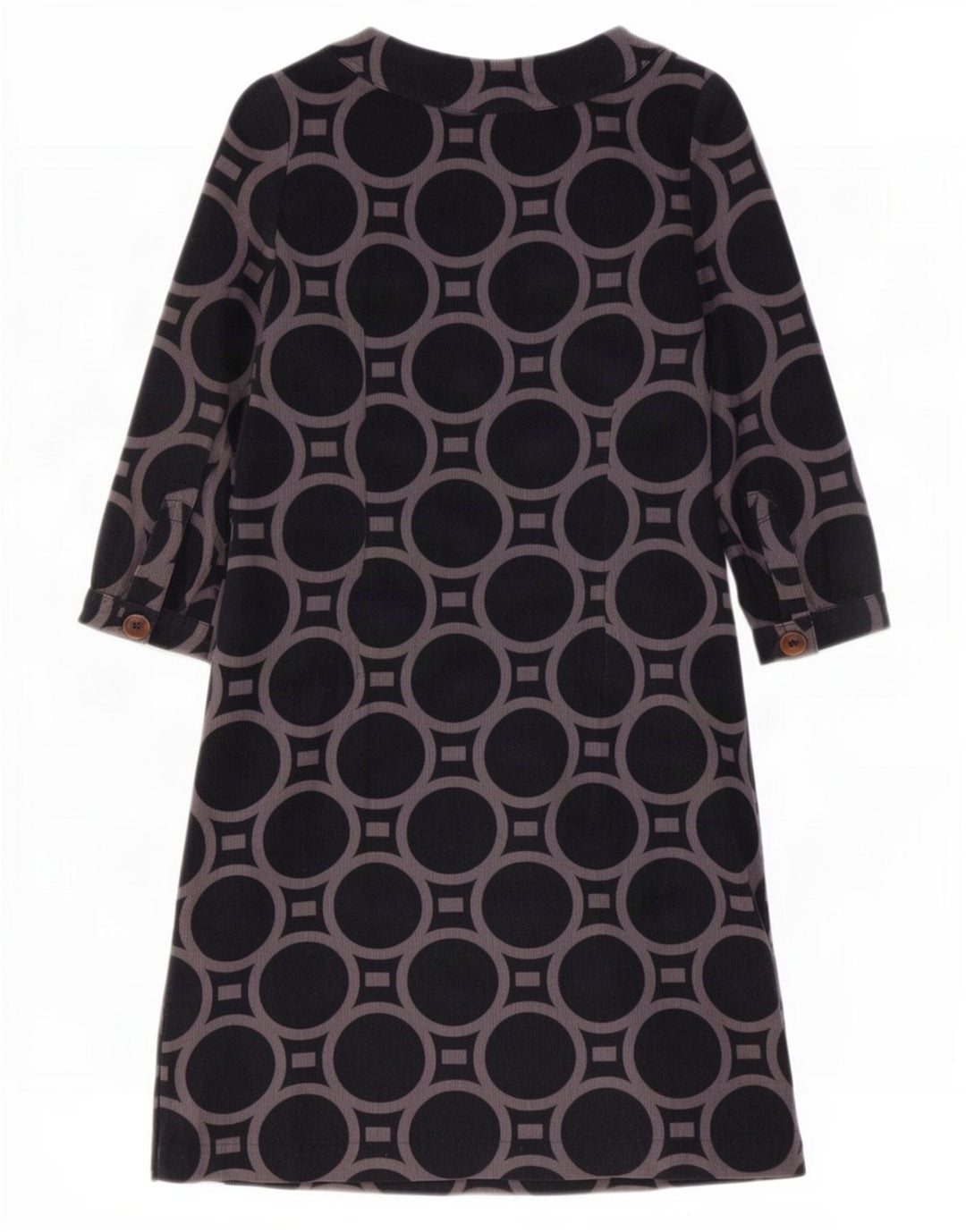 Abito basic da donna in velluto a coste con maniche a 3/4 Boden UK 8 piccolo grigio geometrico
