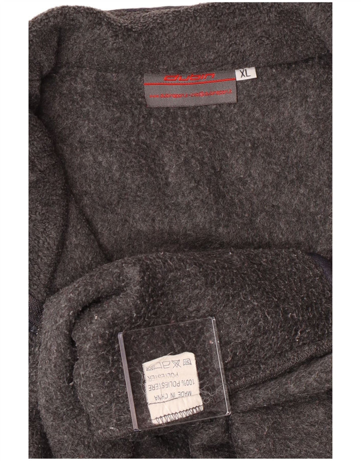 Gilet in pile da uomo vintage UK 42 XL poliestere grigio