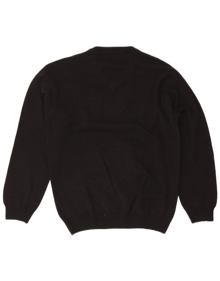 Marlboro Classics Maglione da uomo con scollo a V in lana nera media