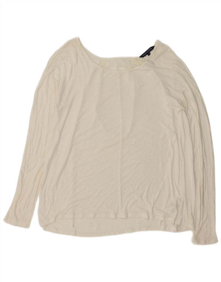 FRENCH CONNECTION Camicetta oversize da donna Top UK 14 medio bianco sporco