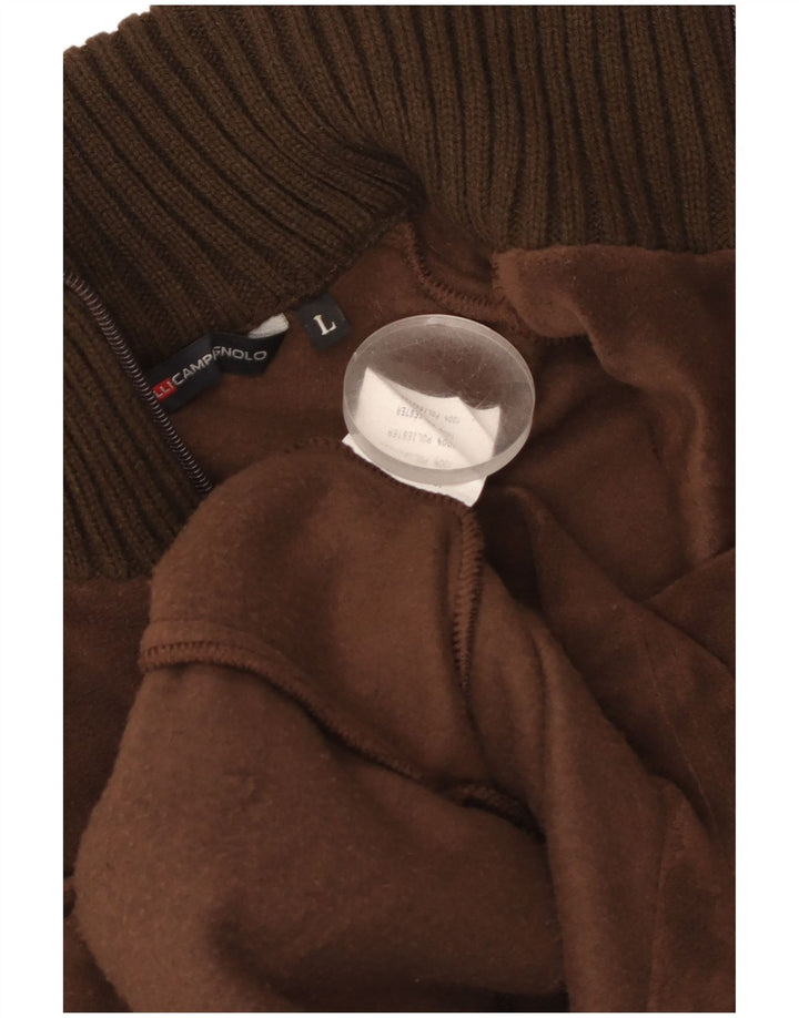 Giacca in pile da donna F.LLI CAMPAGNOLO UK 14 Large Marrone Poliestere