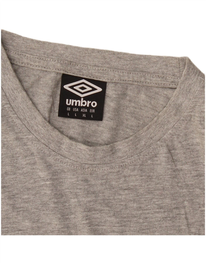 T-shirt Umbro da uomo grande grande grigia