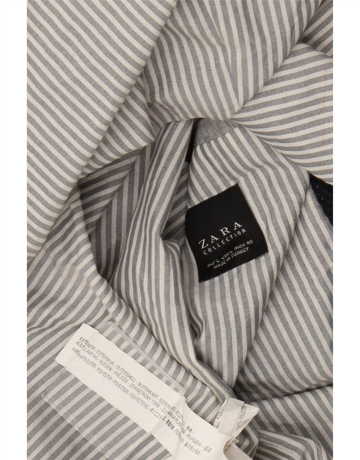 Giacca blazer da uomo a 2 bottoni Zara UK 40 grande poliestere blu navy