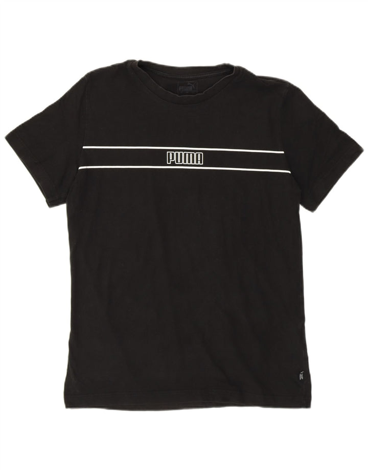 T-shirt grafica da uomo Puma Top piccola in cotone a righe nere
