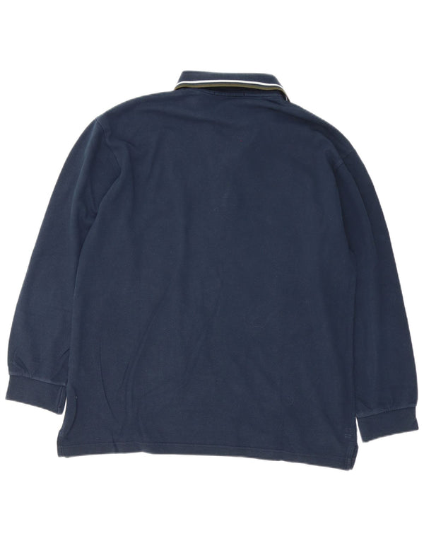 Polo da rugby da uomo a maniche lunghe con vestibilità regolare Fred Perry, grande, blu navy