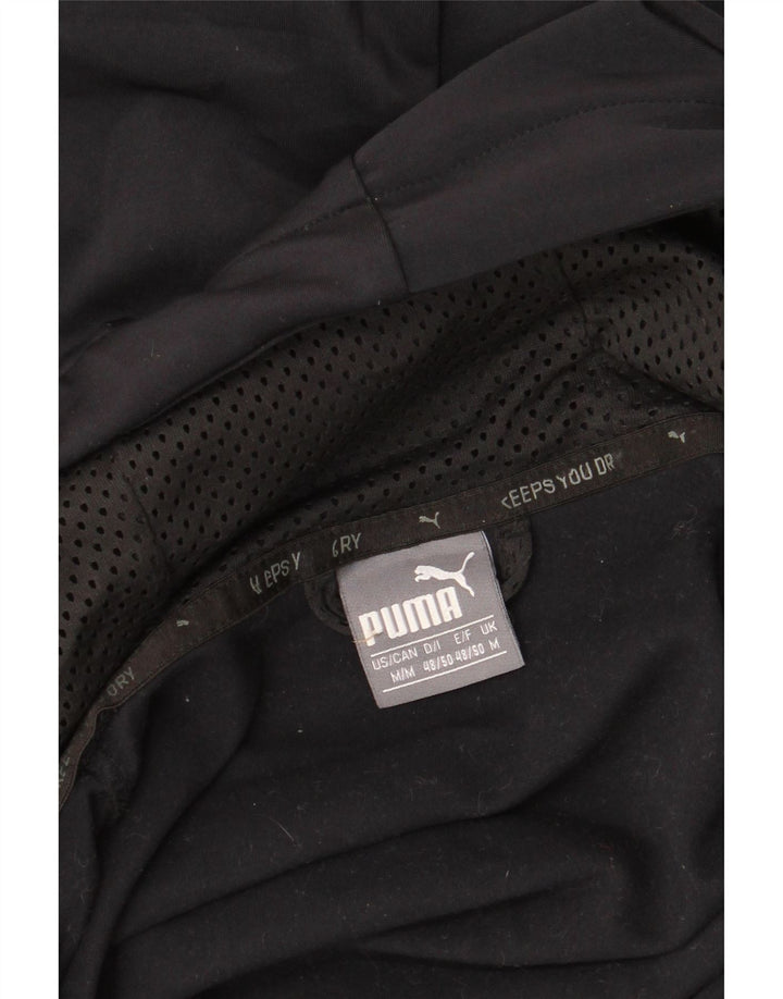Felpa con cappuccio e zip PUMA da uomo di colore nero medio