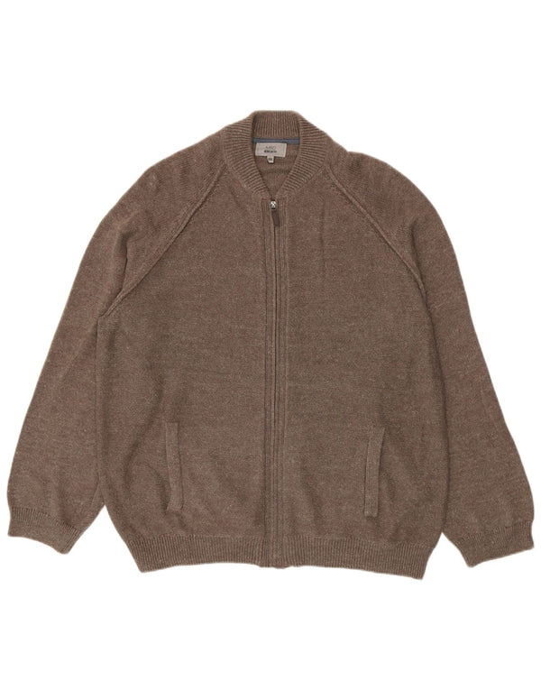 Maglione cardigan vestibilità regolare da uomo Marks & Spencer 2XL cotone marrone
