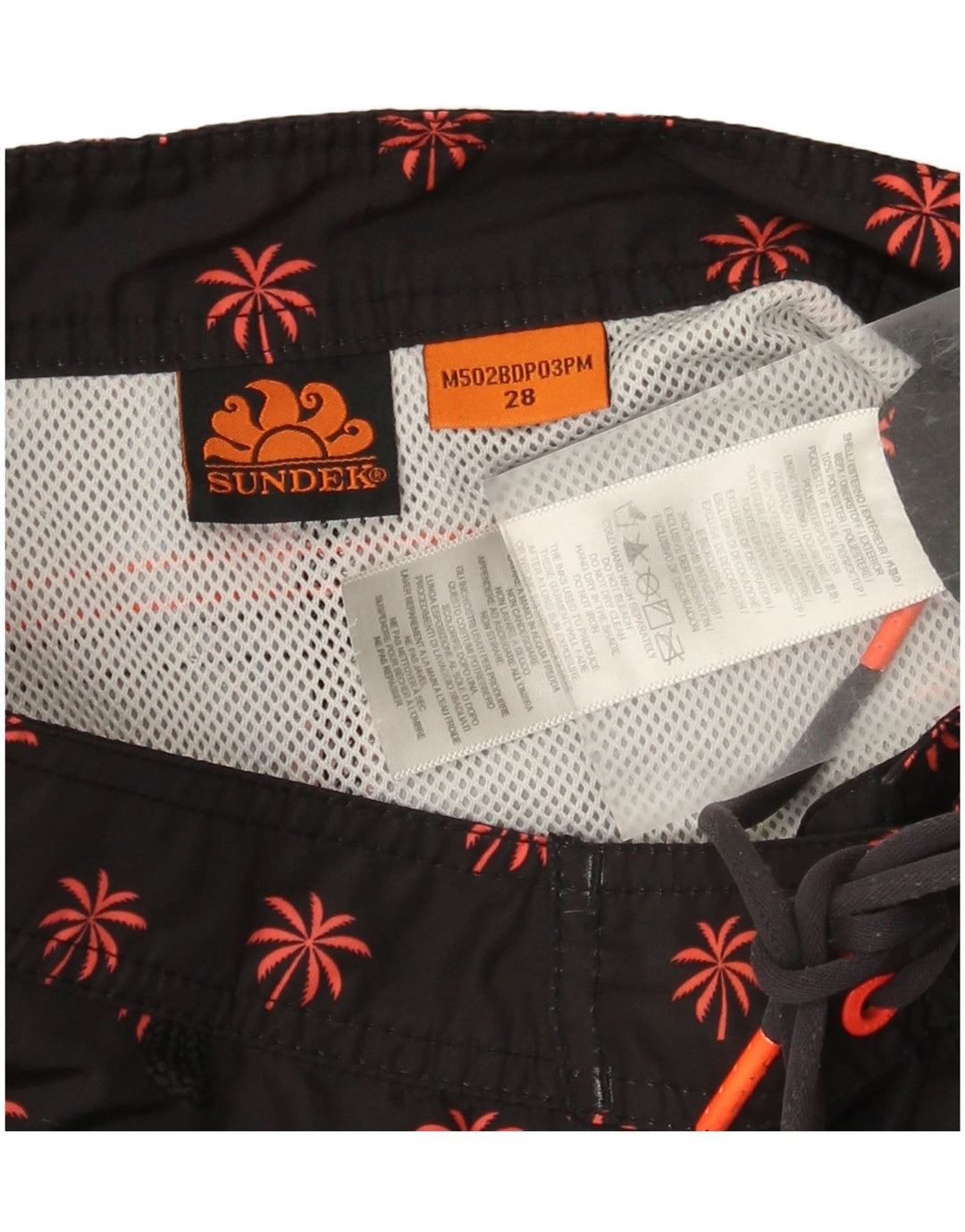 Pantaloncini da bagno da uomo Sundek Poliestere floreale nero medio