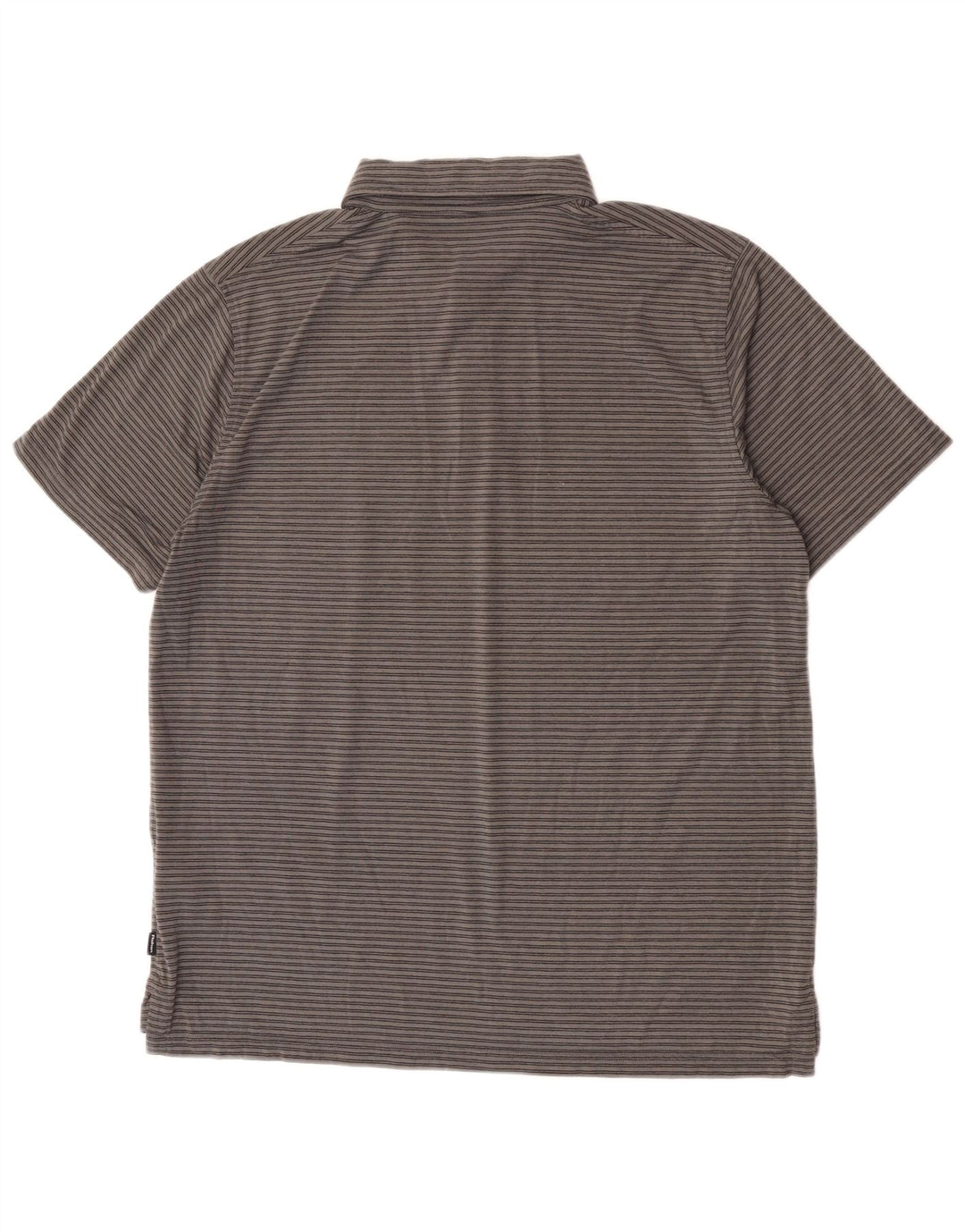 Polo da uomo Rohan grande poliestere gessato grigio