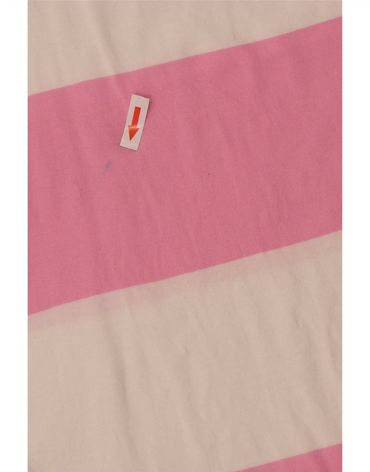 Canotta da donna Benetton UK 12 Cotone a righe rosa medio