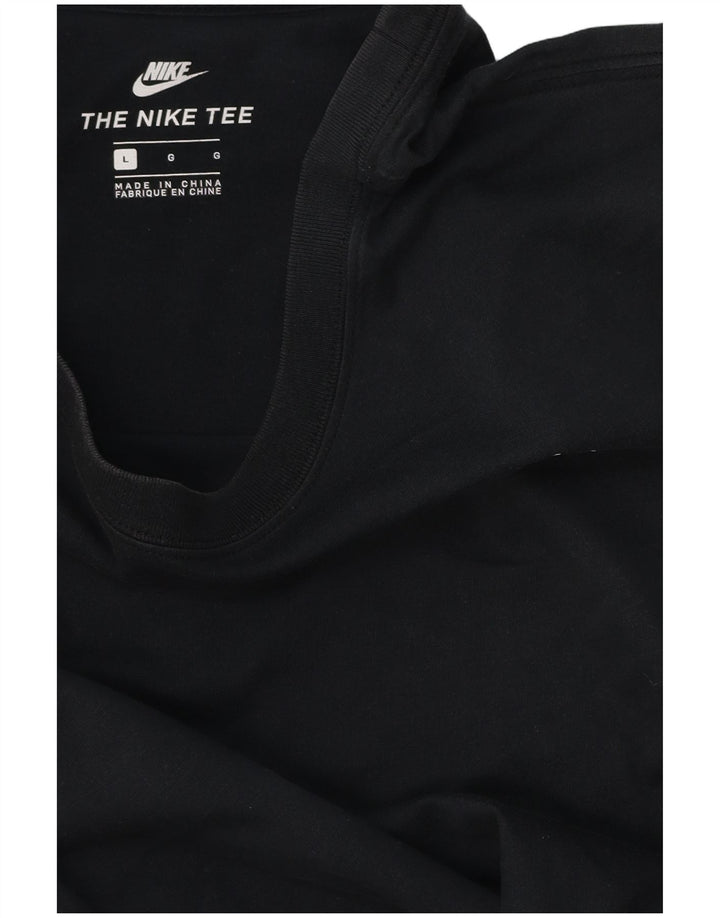 T-shirt grafica da uomo NIKE Top grande nero a blocchi di colore