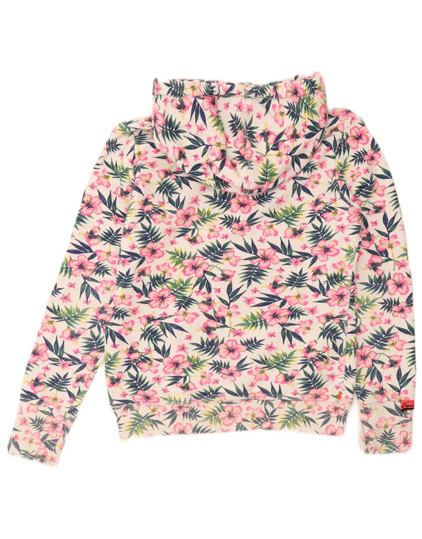 Maglione con cappuccio grafico da donna Superdry UK 10 piccolo floreale multicolore