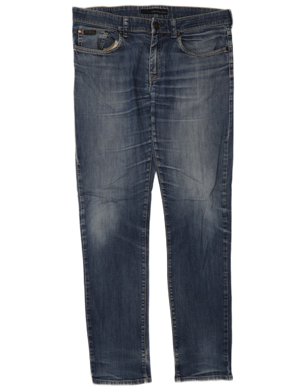 Jeans skinny da uomo Calvin Klein W34 L34 cotone blu