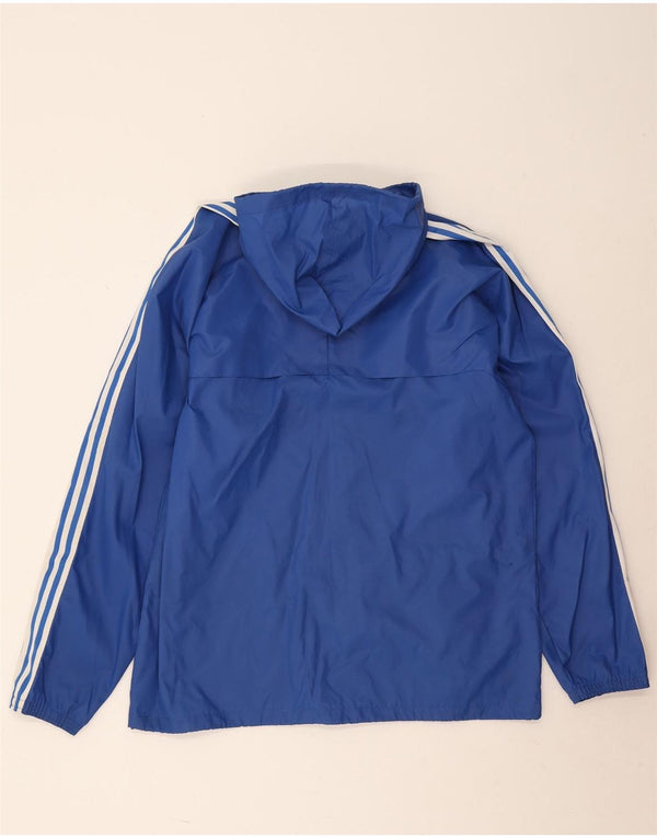 Giacca antipioggia da uomo Adidas con cappuccio UK 38 blu medio in poliammide