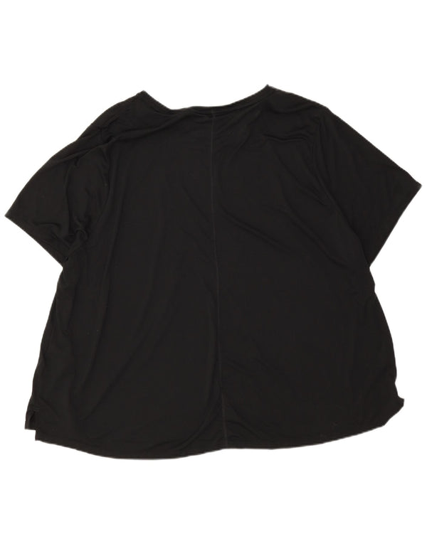 T-shirt grafica oversize da donna Nike Dri Fit Top UK 22 3XL poliestere nero