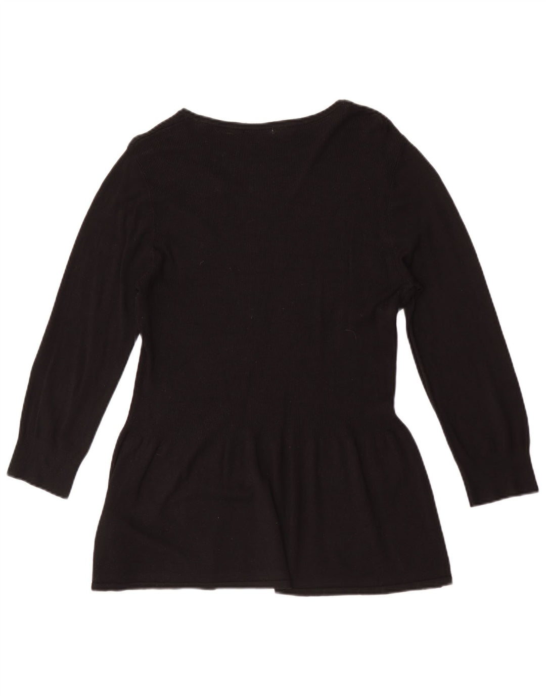 Top tunica manica 3/4 da donna Marks & Spencer UK 14 viscosa nera media