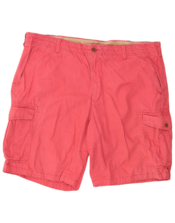 Pantaloncini cargo da uomo IZOD Salt Water W42 2XL cotone a quadri rosa